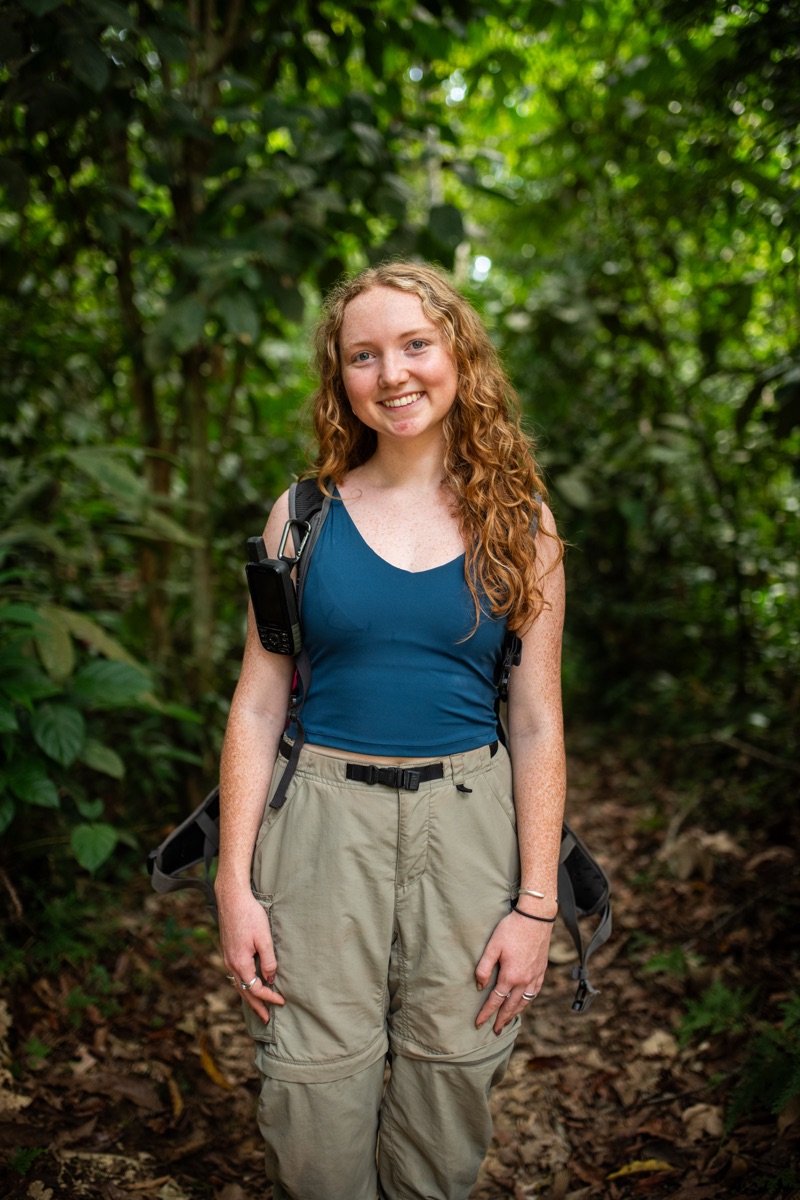 Portrait of Francesca Hales during fieldwork.