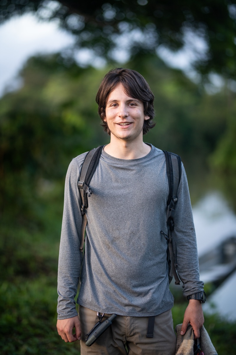 Portrait of Stephane Granato during fieldwork.